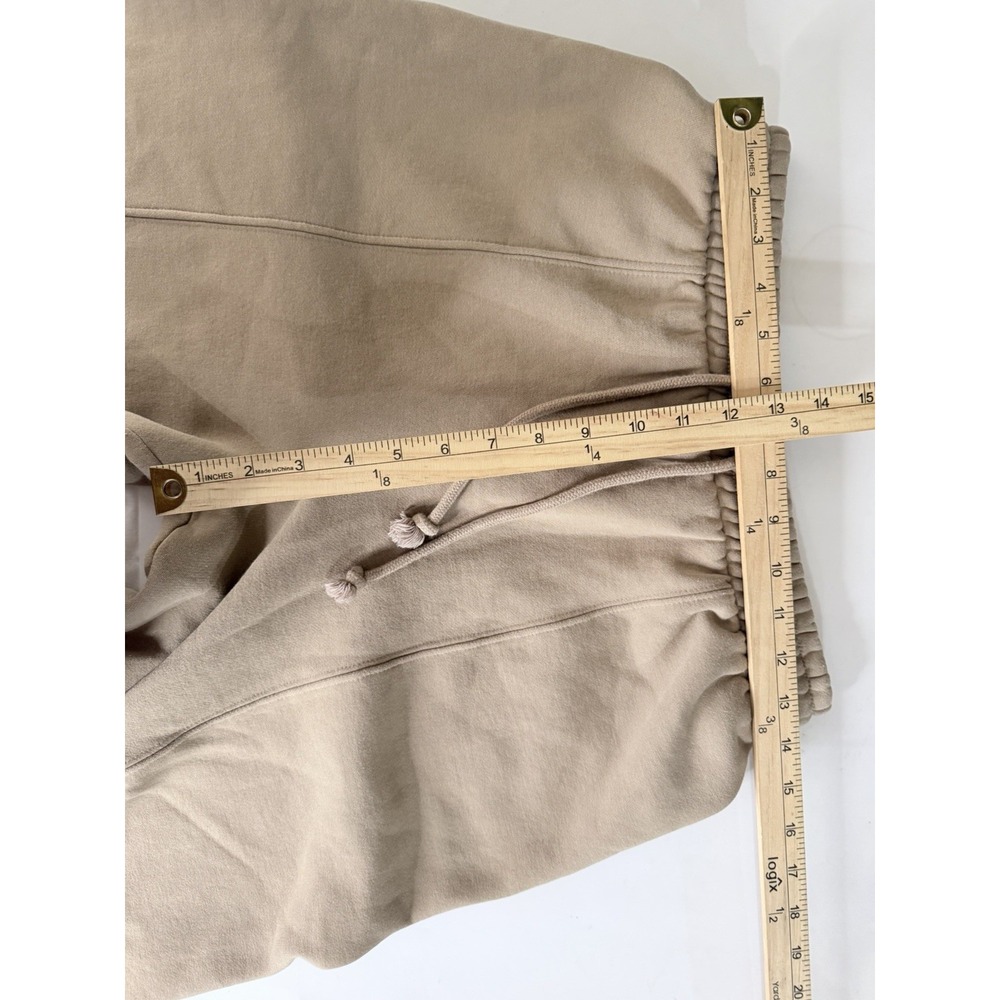 Zara Wide Leg Fleece Sweet Pants Womans M Neutral Soft Thick Lounge Minimalist - Picture 7 of 10